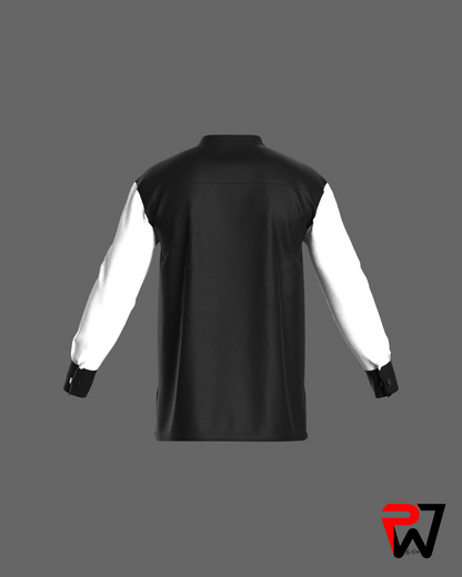 Black with white Sleeves Tunic