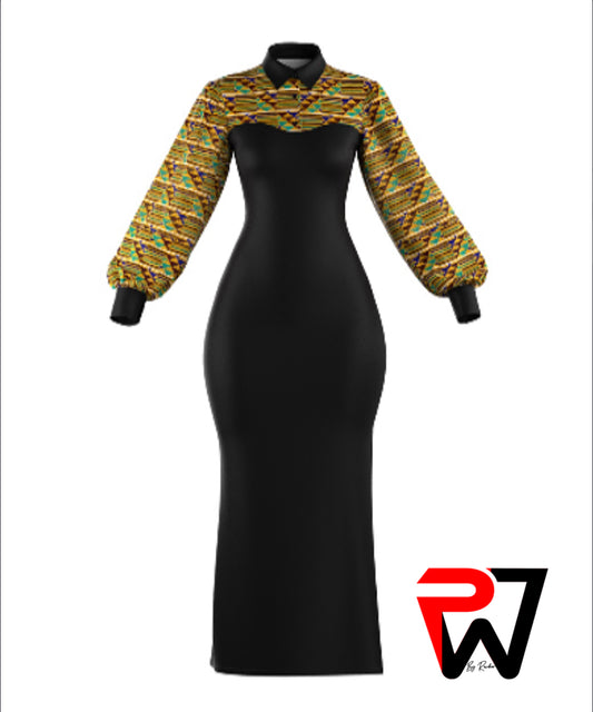 Women’s Custom Black History Month Luxury Clergy Dress