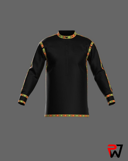Black and Culture Print Tunic